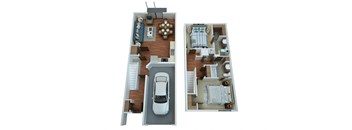 2 Bedrooms / 2 Bathrooms Townhome