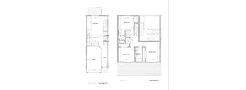 A floor plan of a one bedroom apartment with a garage.