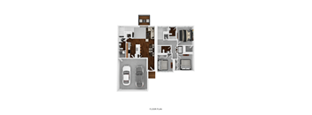 Townhome Style 3 Bedroom 2.5 Bathroom
