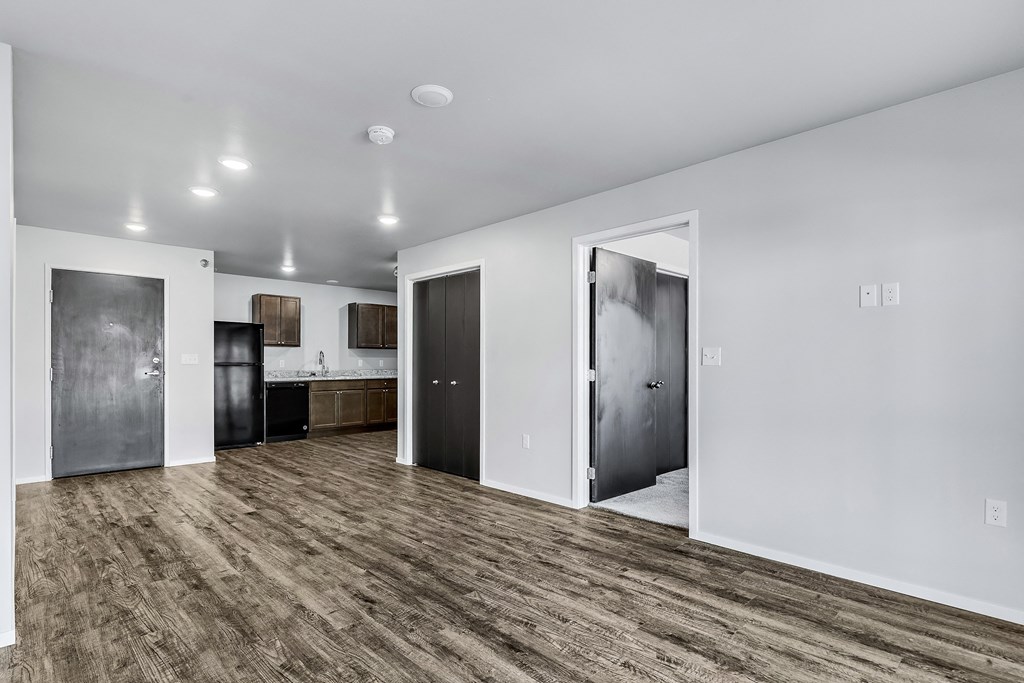 living room with hardwood floors