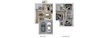 Townhomes 3 Bedroom 2.5 Bathroom with Patio