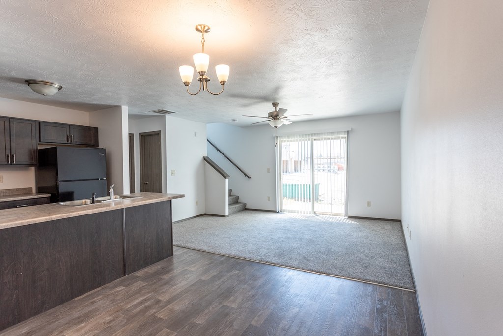 kitchen with black appliances