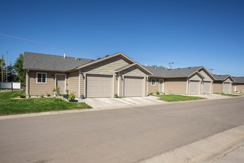 a house with a street in front of it