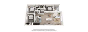 a 1 bedroom floorplan is shown with a bathroom and living room