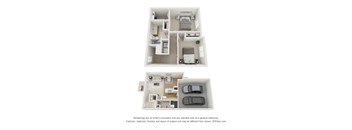 Townhome Style- 2 Bedroom 1.5 Bathroom