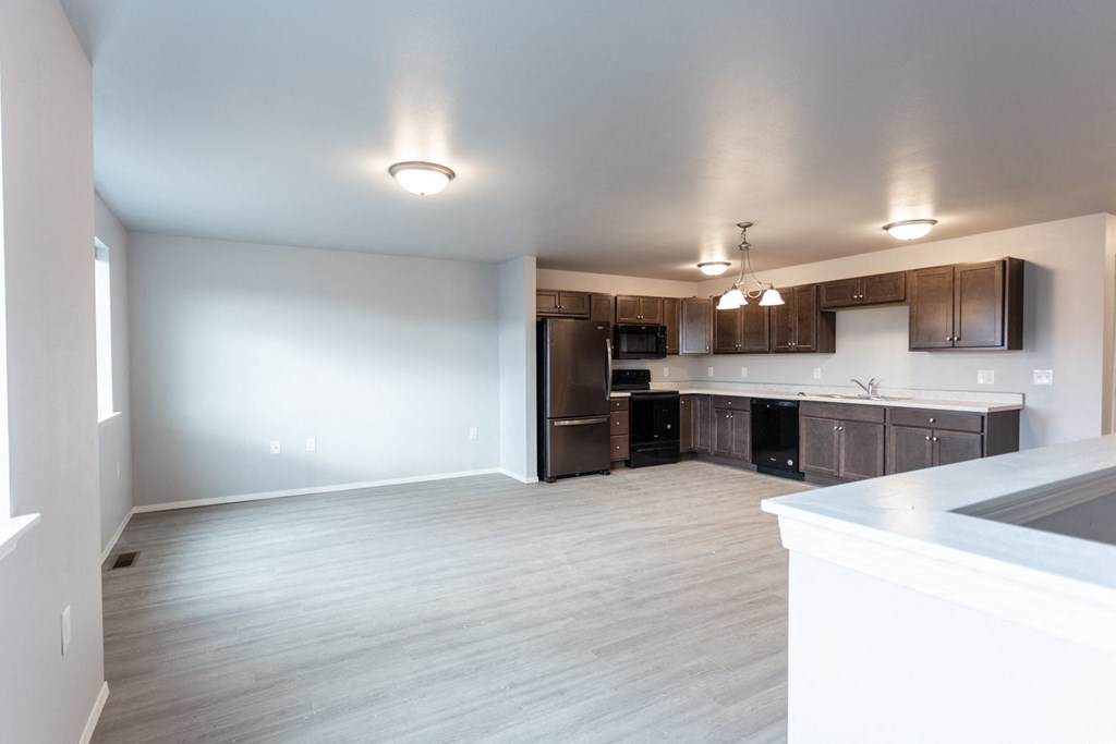 kitchen and dining room