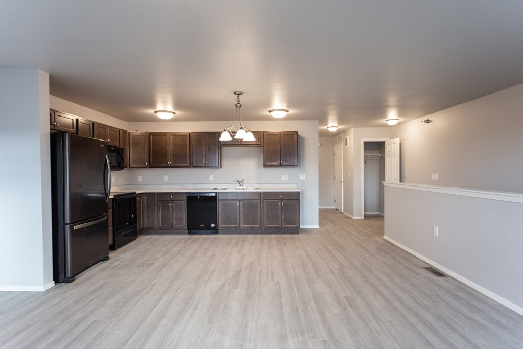 kitchen and dining room