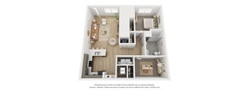 1 Bedroom 1 Bathroom + Den Accessible