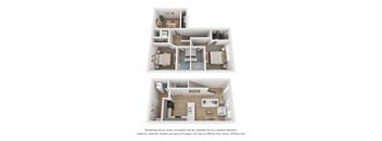 2 Bedroom 2.5 Bathroom  + Den