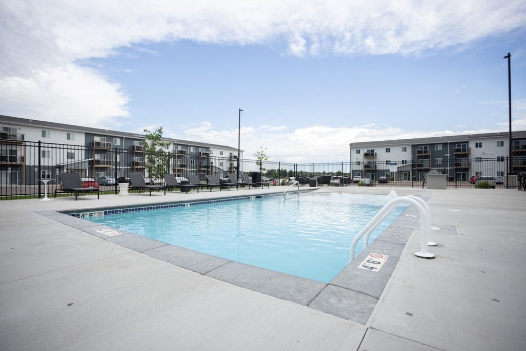 the swimming pool at the flats at obsidian city
