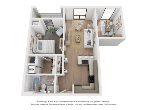 a 1 bedroom floor plan  woodland heights apartments