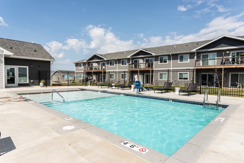 A swimming pool with a depth marker indicating 4.6 feet.