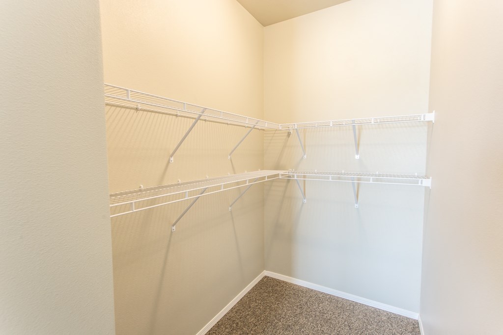 the spacious walk in closets in the bedrooms of our apartments  apartments