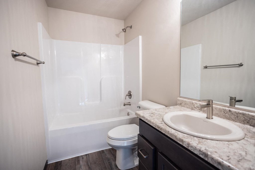 a bathroom with a sink toilet and a shower