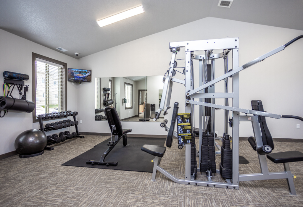 the gym at the village apartments