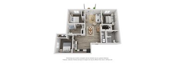 Apartment Style -  3 Bedroom 2 Bathroom Accessible