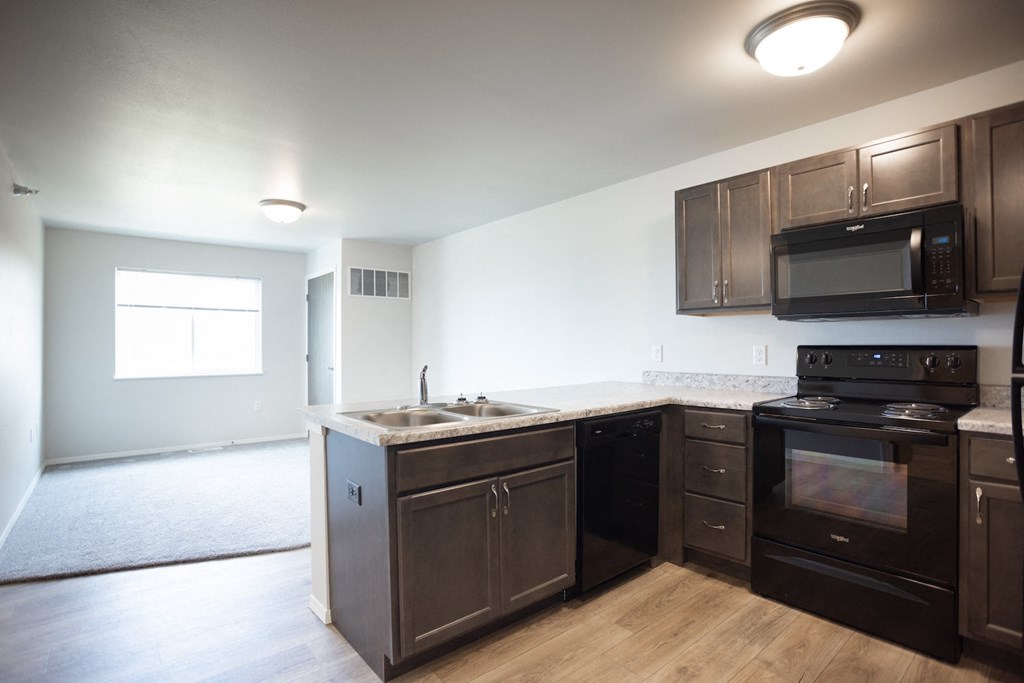kitchen into living room