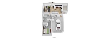 1 bed 1 bath floor plan