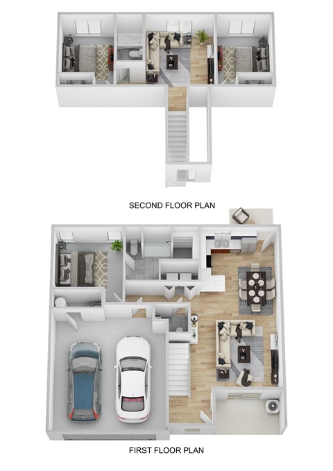 3 bed 2.5 bath floor plan