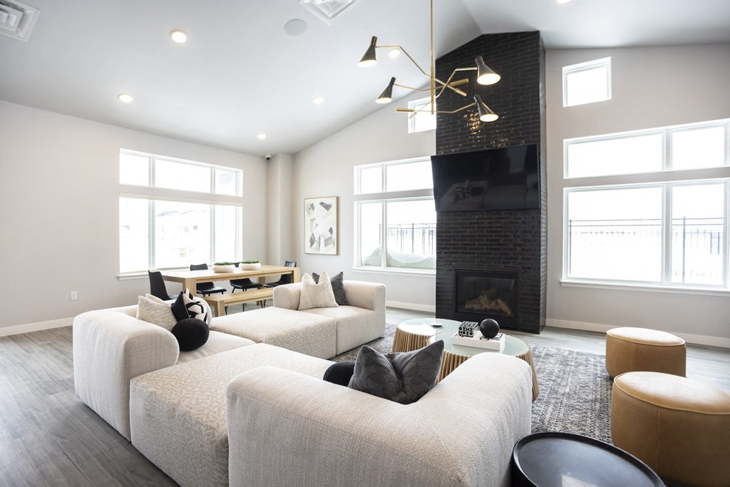 Spacious clubhouse with ample seating