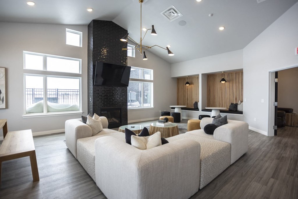 Spacious clubhouse with ample seating