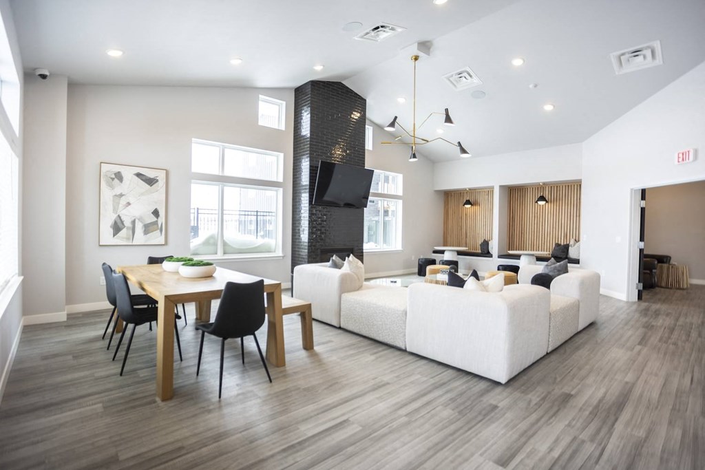 Spacious clubhouse with ample seating