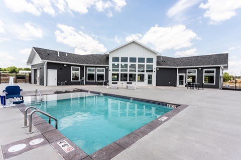 the swimming pool at our apartments