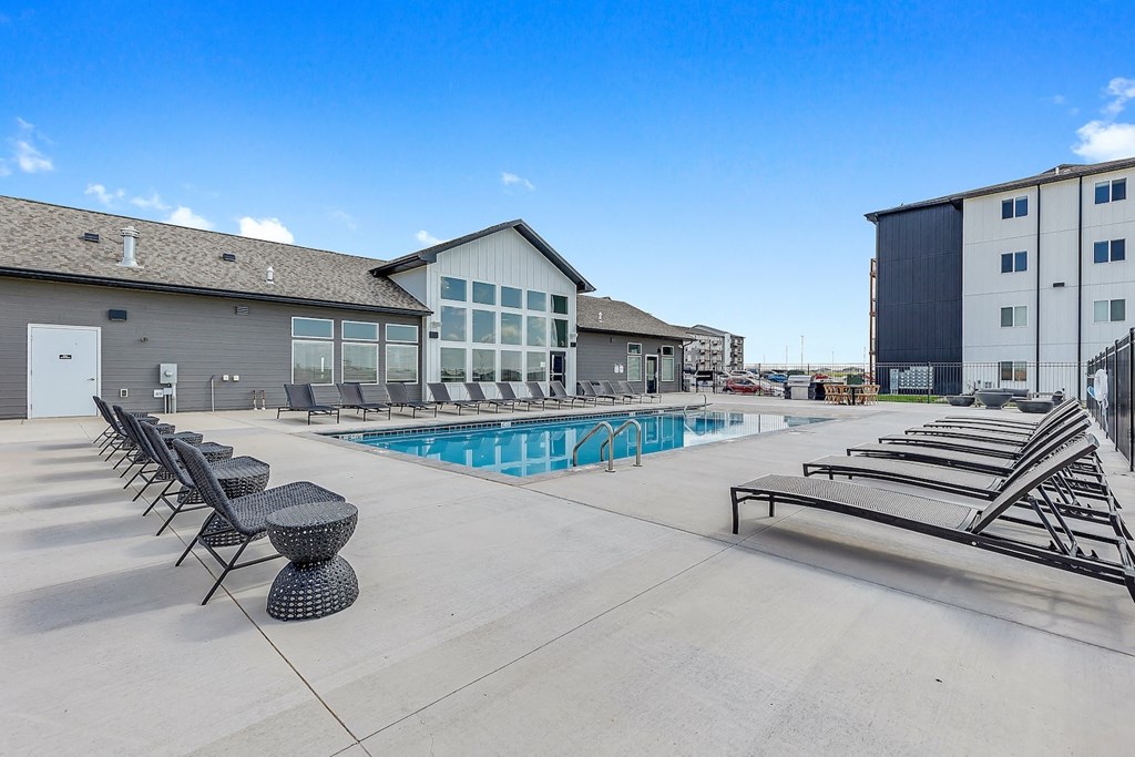 the swimming pool at our crossings apartments