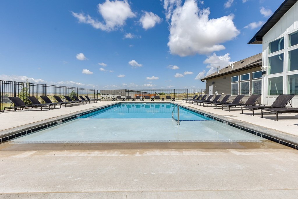 the swimming pool at our apartments