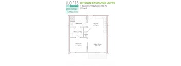 the floor plan of uptown exchange lofts