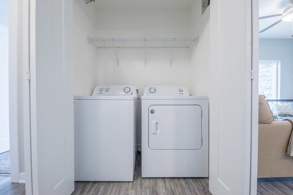 the laundry room is clean and ready for us to use