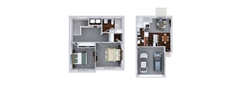 Townhome Style- 2 Bedroom 1.5 Bathroom