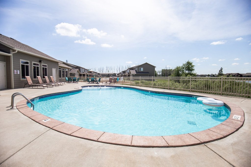 the swimming pool at our apartments