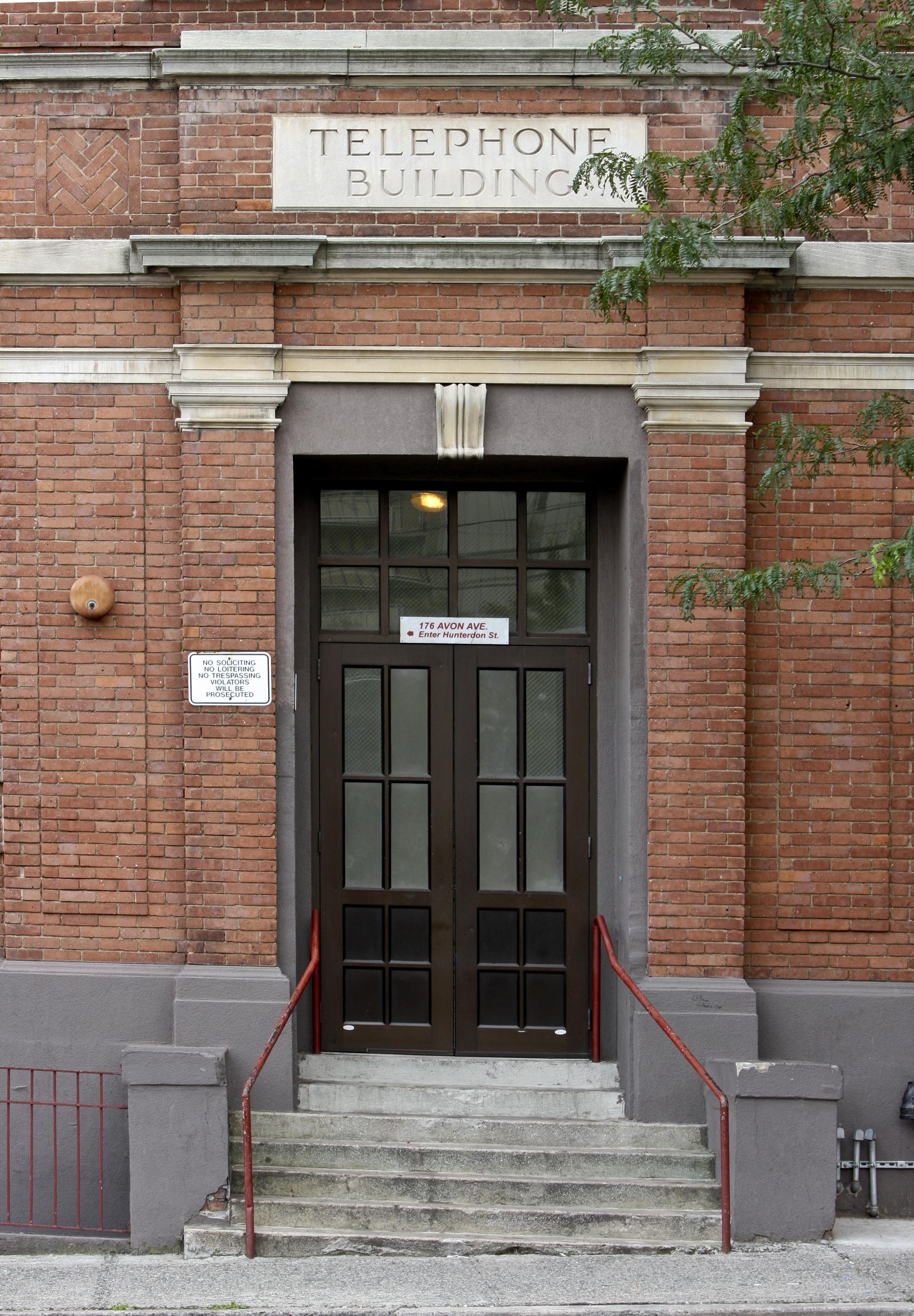 the front door of the telephone building