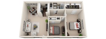 a floor plan of a 1 bedroom apartment at the crossings in indianapolis