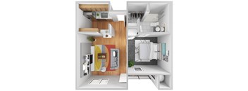 bedroom floor plan an in 1 bed 1 bath