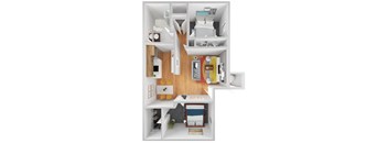 bedroom floor plan an in 1 bed 1 bath