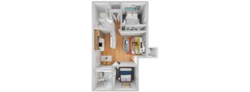 bedroom floor plan an in 1 bed 1 bath