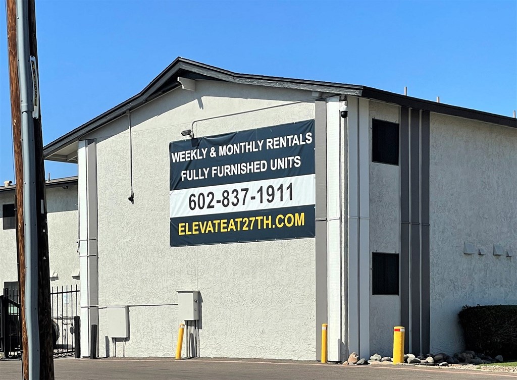 a building with a large sign on the side of it