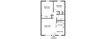 2 Bedroom 1 Bathroom