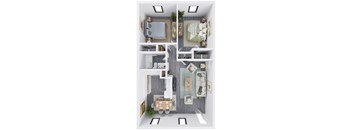 a floor plan of a 1 bedroom apartment at the biltmore apartments in dallas,