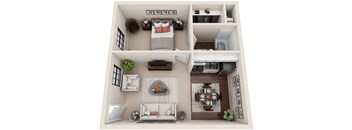 a floor plan of a studio apartment