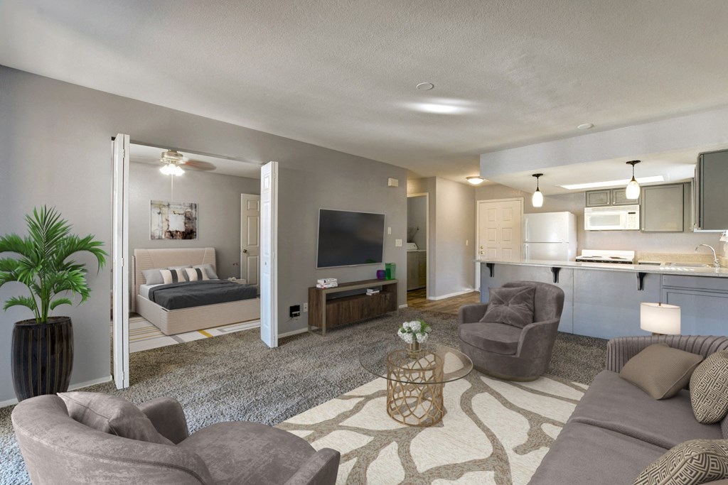 the enclave at homecoming landing living room and kitchen