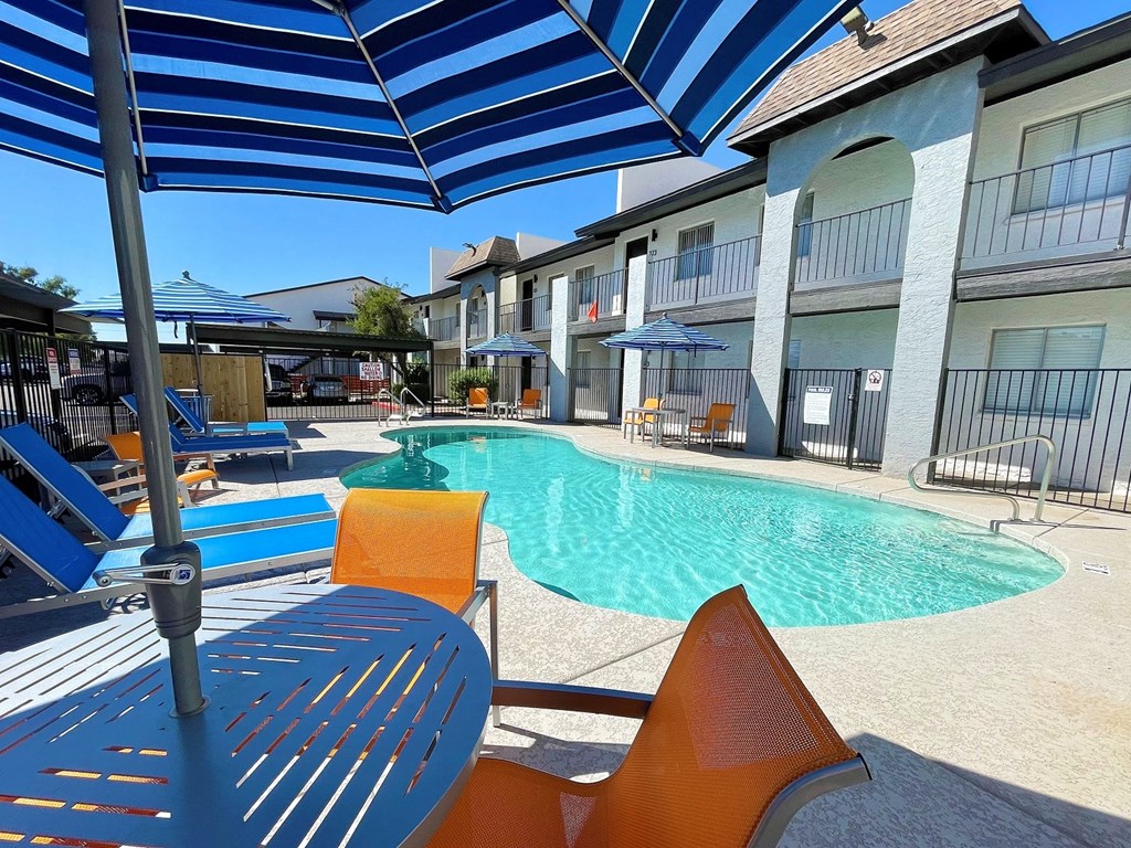 our apartments in a city have a large pool