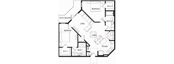 B3_1113sqft at Residences at 3000 Bardin Road, Grand Prairie