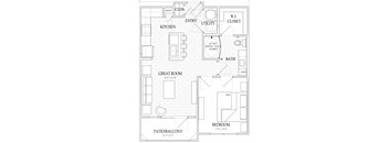 A Floor Plan at Dryden, Humble, 77346