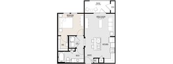 A1 Floor Plan at McCarty Commons, San Marcos, TX