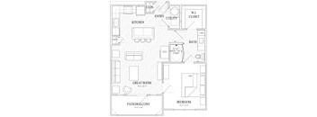 A1 Floor Plan at Dryden, Humble, Texas