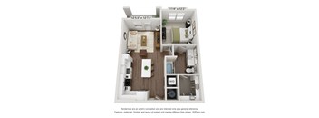 A1 floor plan at Kessler, Fort Worth, TX, Texas, 76137