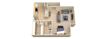 A1 Floor Plan at Ashley House, Katy